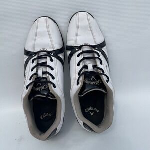 Callaway W479-12 Spikeless Golf Shoes Womens 9.5 White Black Athletic Sneakers